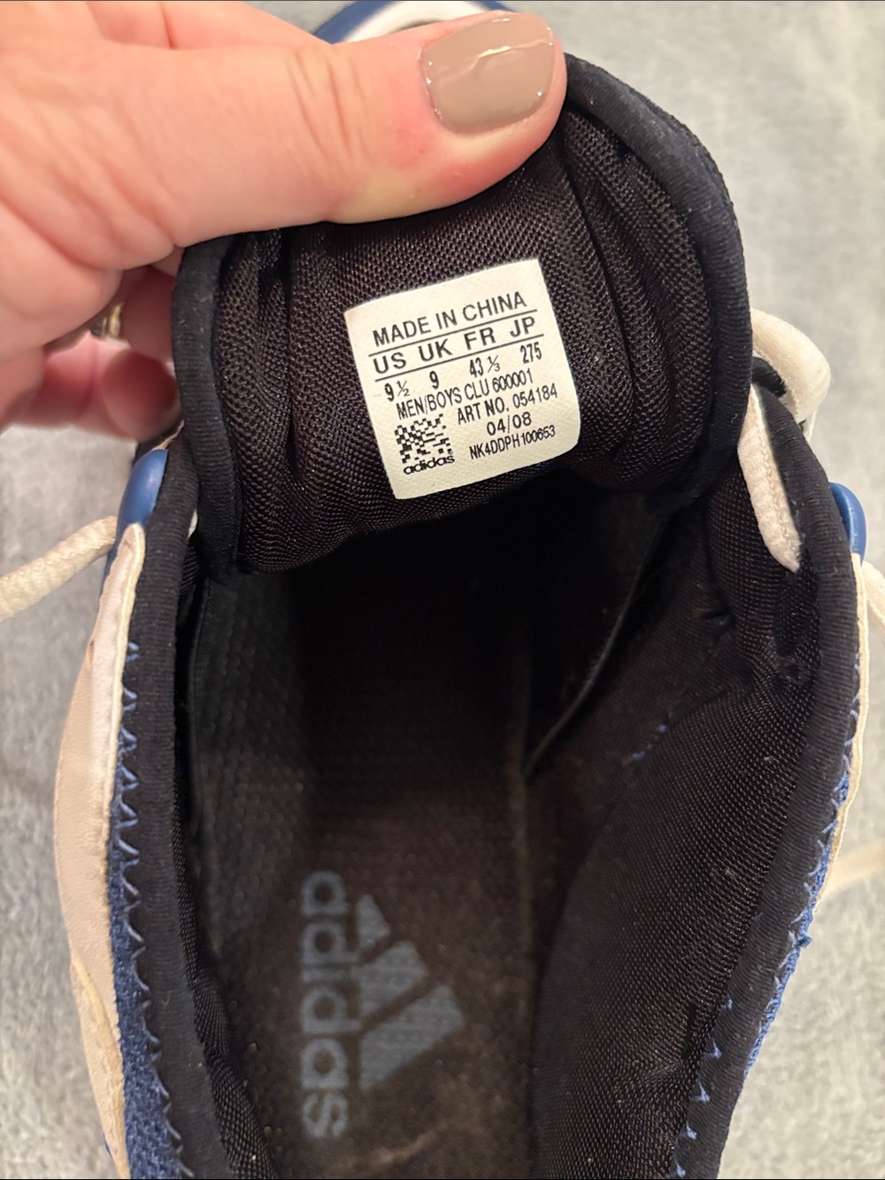 adidas Men’s Navy Black White Athletic Trainers - Picture 8 of 8